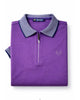 Purple Classic Polo T-Shirt With Contast Collar-Makrom