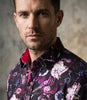 Purple Flower Print with Matching Handkerchief