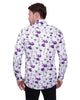 Purple Orchid Floral Print Shirt-Makrom