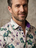 Purple Orchid Floral Print Shirt
