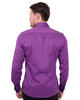 Purple Plain Double Cuff Shirt-Makrom