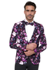 Purple Rose Design Fashion Blazer-Makrom