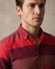 Red Front Row Striped Print Shirt