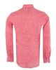 Red Linen Long Sleeve Shirt-Makrom
