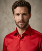 Red Satin Plain Satin Classic Men’s Shirt