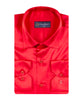 Red Satin Plain Satin Classic Men’s Shirt-Makrom