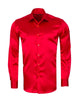 Red Satin Plain Satin Classic Men’s Shirt-Makrom