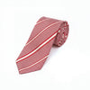 Red Striped Silk Classic Men`s Tie-Makrom