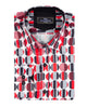 Red Stylish Circle Print Shirt-Makrom