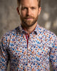 Retro Floral Pure Cotton Print Shirt-Makrom
