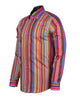 Retro Striped Men's Shirt with Matching Handkerchief-Makrom