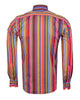 Retro Striped Men's Shirt with Matching Handkerchief-Makrom
