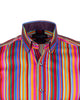 Retro Striped Men's Shirt with Matching Handkerchief-Makrom