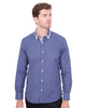 Royal Blue Dots Patterns Printed Mens Shirt-Makrom