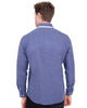 Royal Blue Dots Patterns Printed Mens Shirt-Makrom