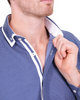 Royal Blue Dots Patterns Printed Mens Shirt-Makrom