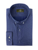 Royal Blue Dotted Print Shirt-Makrom