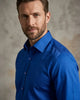 Royal Blue Plain Double Cuff Shirt