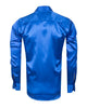 Royal Blue Plain Satin Classic Men’s Shirt-Makrom