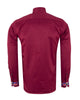 Burgundy Fashion Shirt with Colourful Collar Tip Design