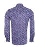 Dark Blue Colourful Floral Print Shirt