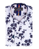 White Floral Print Men's Shirt