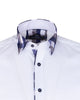 Blue Gingham Print Collar Men's Shirt