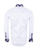 Blue Gingham Print Collar Men's Shirt