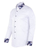 Blue Gingham Print Collar Men's Shirt