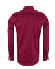 Burgundy Plain Colourful Stitching & Button Pure Cotton Shirt