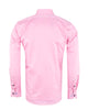 Pink Plain Colourful Stitching & Button Pure Cotton Shirt