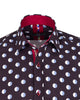 Black Polka Dot Print Men's Shirt