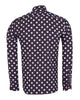 Black Polka Dot Print Men's Shirt