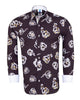 Black Swirl Flower Print Shirt