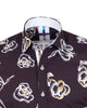 Black Swirl Flower Print Shirt