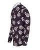 Black Swirl Flower Print Shirt