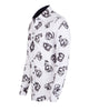 White Swirl Flower Print Shirt