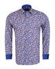 Blue Colourful Ink Print Men's Shirt