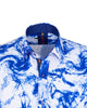 Blue Smoke Print Men's Shirt