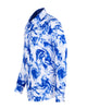 Blue Smoke Print Men's Shirt
