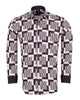 Brown Vector Print Men's Shirt