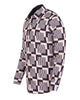 Brown Vector Print Men's Shirt