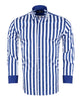 Dark Blue Bold Striped Classic Men's Shirt