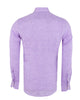 Lilac Plain Linen Long Sleeve Shirt