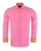 Fuchsia Classic Linen Long Sleeve Shirt