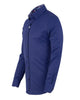 Plain Dark Blue Shirt with Floral Insert Design Shirt