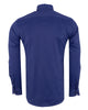 Plain Dark Blue Shirt with Floral Insert Design Shirt