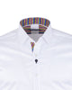 Plain White Shirt with Colourful Stripe Insert Shirt