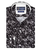 Black Floral Print Shirt with Matching Handkerchief