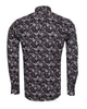 Black Floral Print Shirt with Matching Handkerchief